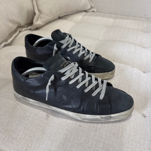 Golden Goose Sneakers in black Nappa leather with perforated star. EU45 - Picture 1 of 4